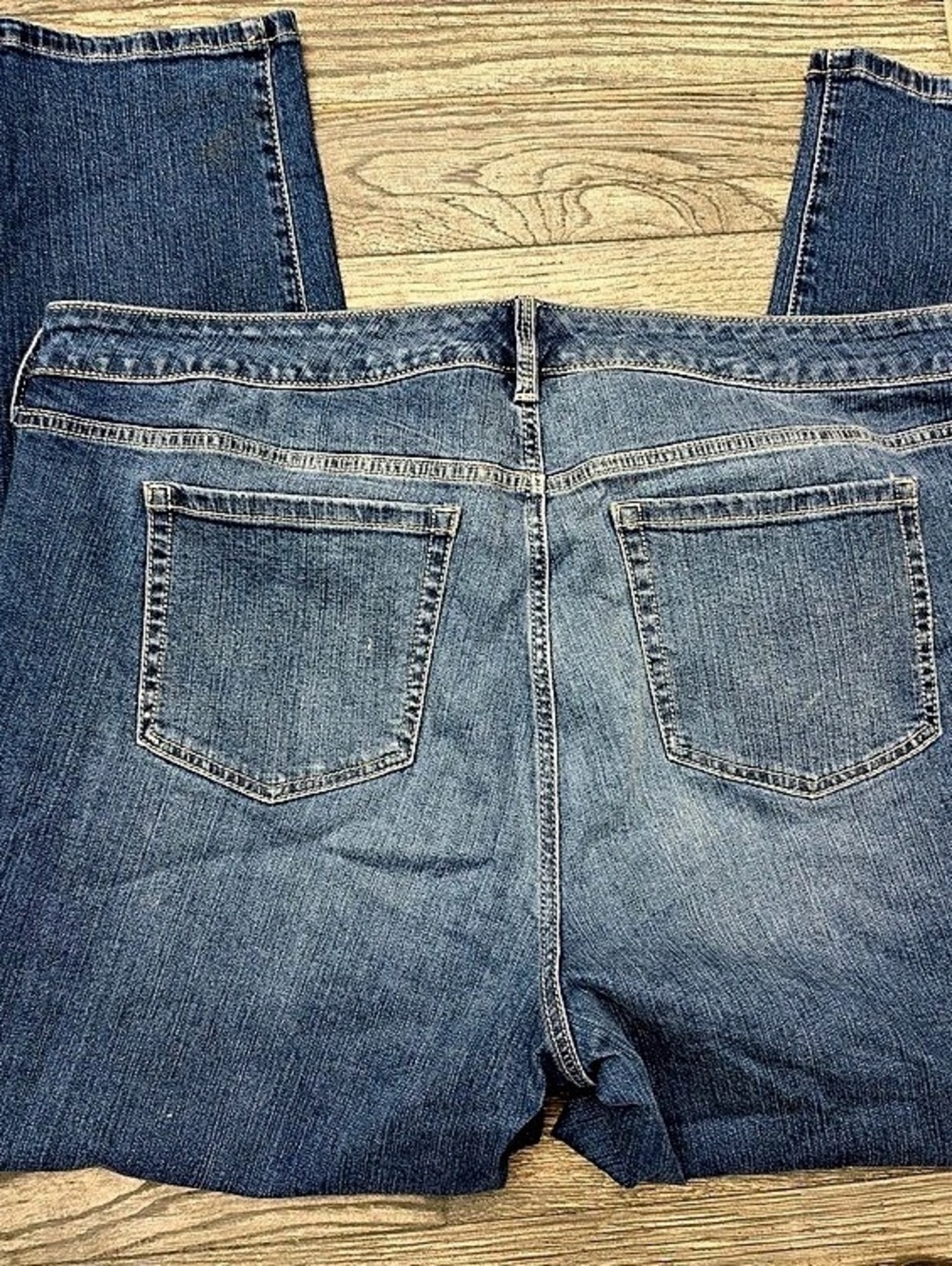 Torrid Bombshell Straight Leg Jeans Blue Waist 12